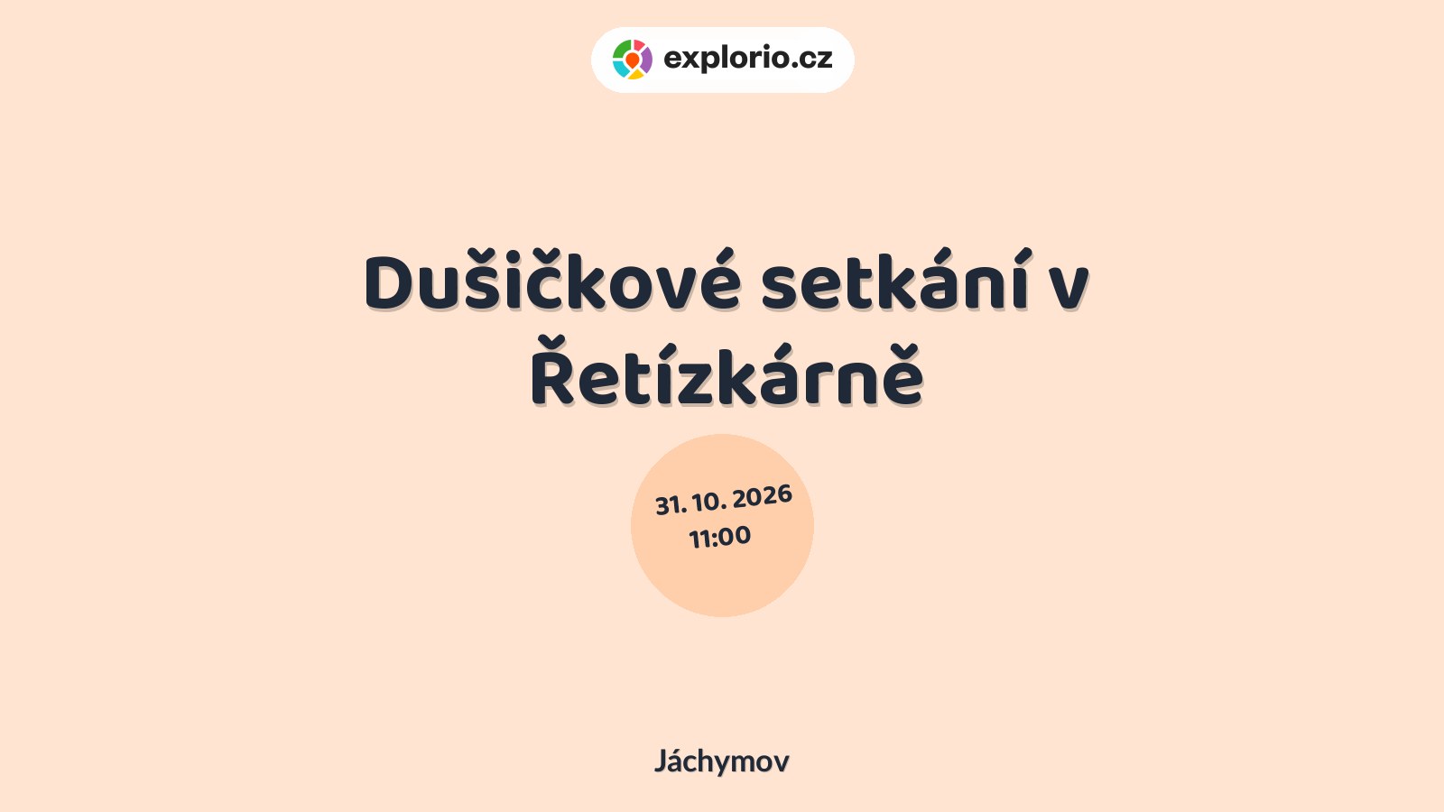 Dušičkové setkání v Řetízkárně – prohlídky a Muzea, Jáchymov