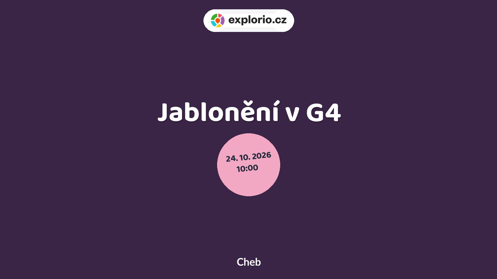 Jablonění v G4 – tvořivé dílny a Workshopy, Cheb