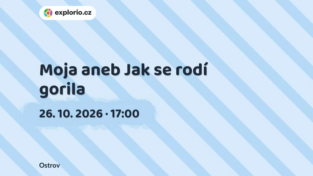 Moja aneb Jak se rodí gorila – divadlo, Hudba a Kino, Ostrov