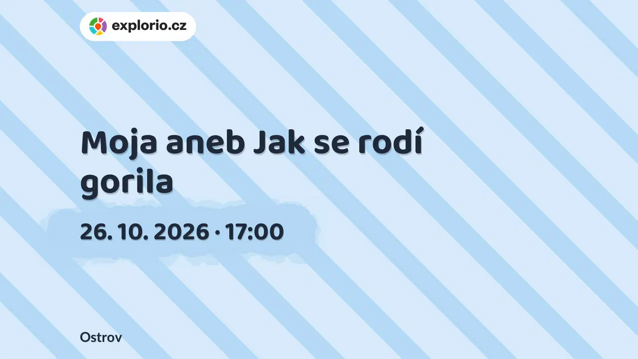 Moja aneb Jak se rodí gorila – divadlo, Hudba a Kino, Ostrov