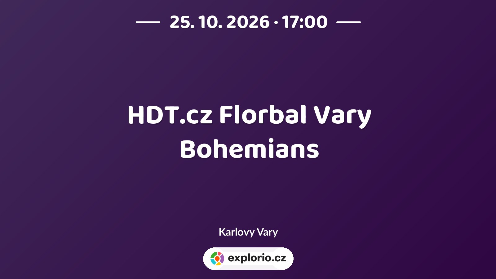 HDT.cz Florbal Vary Bohemians – sport a Pohyb, Karlovy Vary