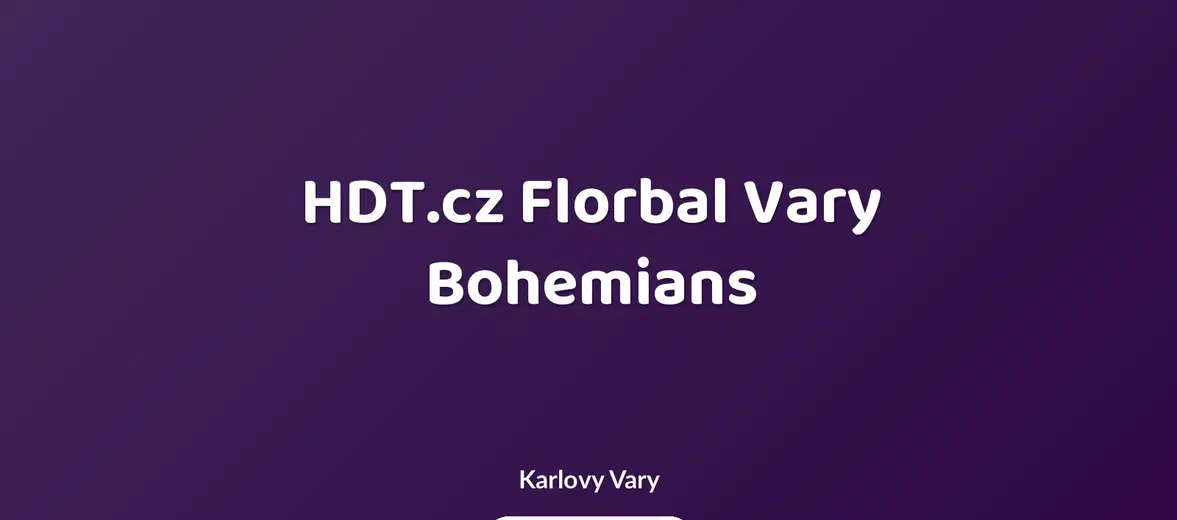 HDT.cz Florbal Vary Bohemians – sport a Pohyb, Karlovy Vary
