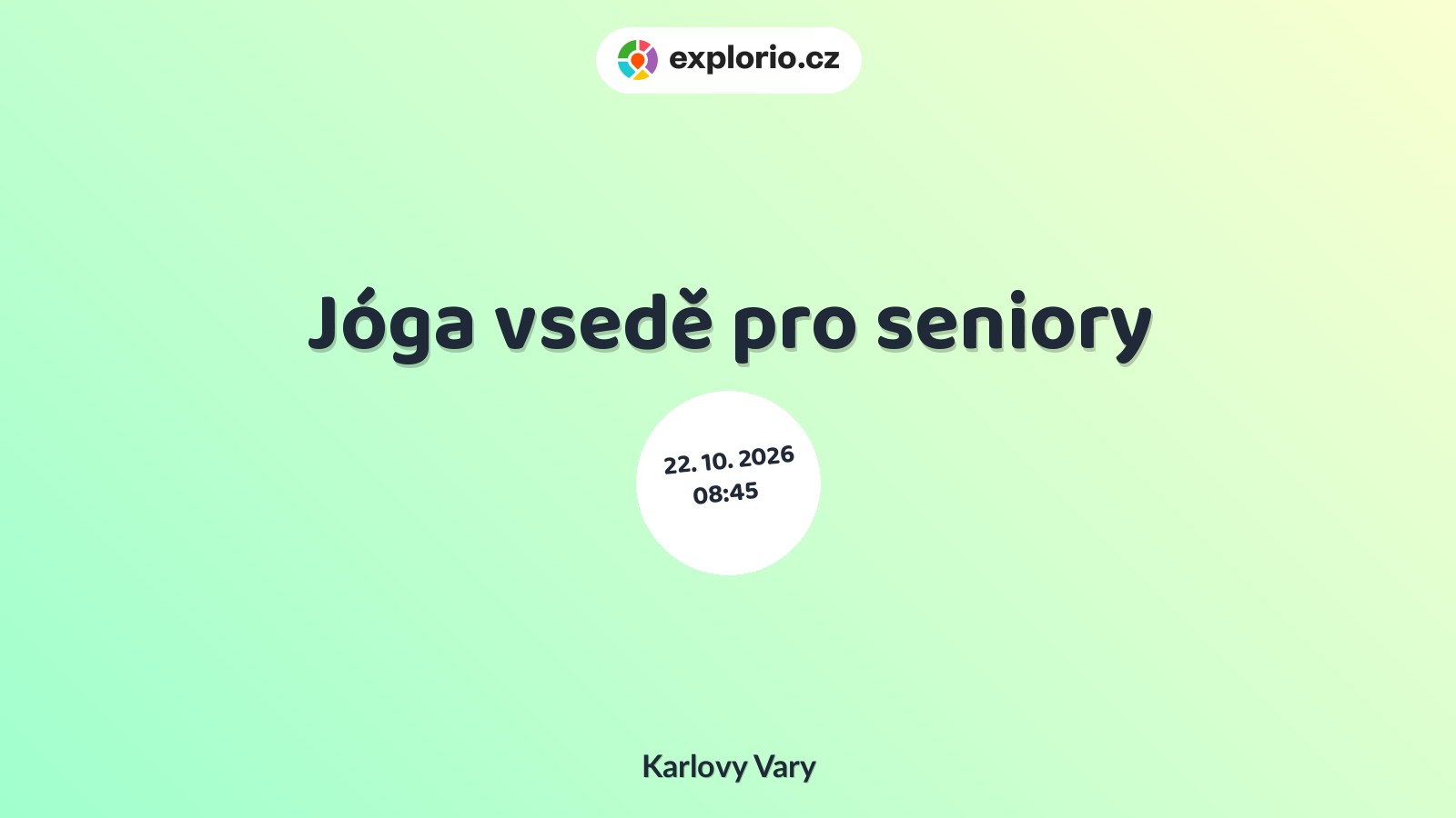 Jóga vsedě pro seniory – sport a Pohyb, Karlovy Vary