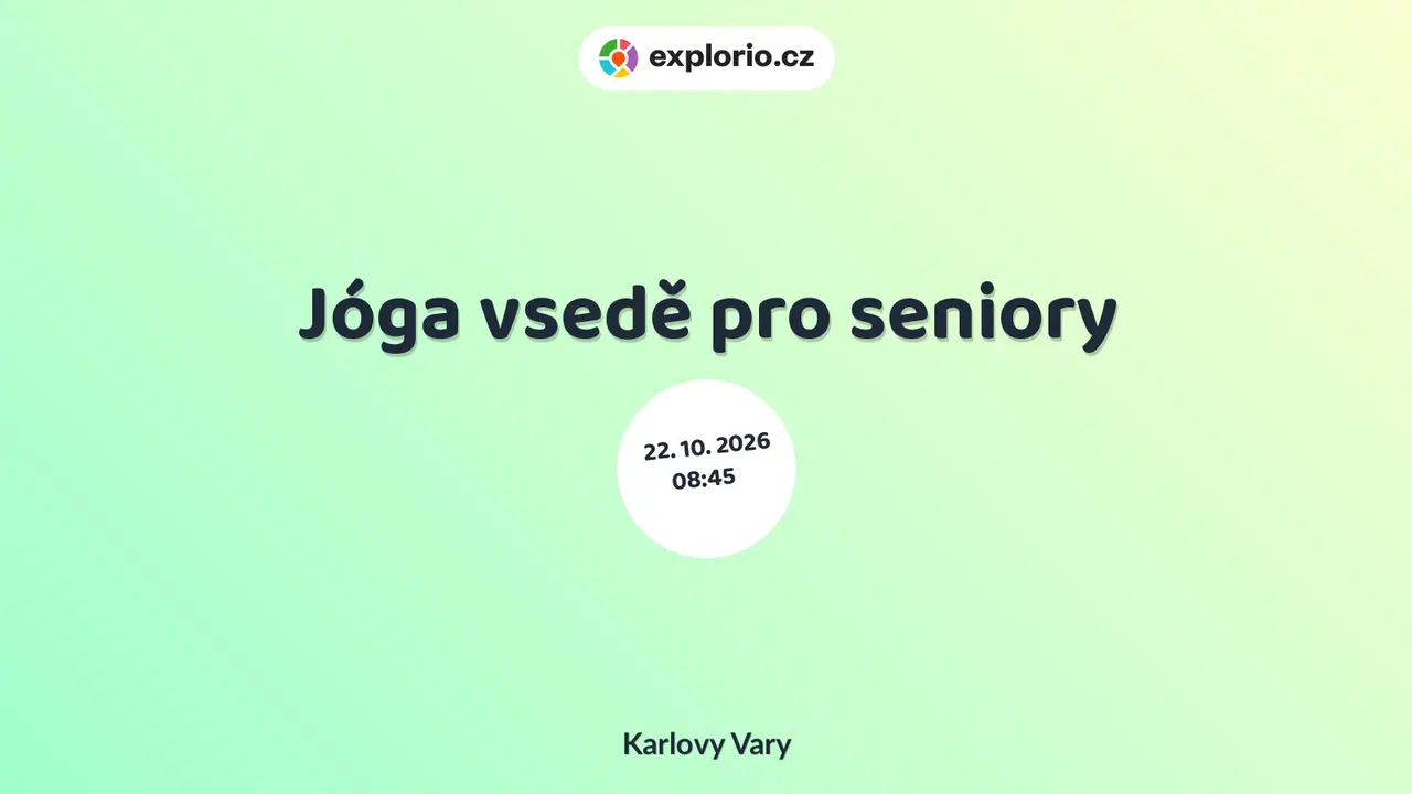 Jóga vsedě pro seniory – sport a Pohyb, Karlovy Vary