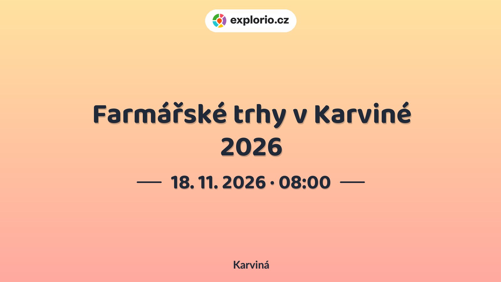 Farmářské trhy v Karviné 2026 – festivaly a Slavnosti, Karviná