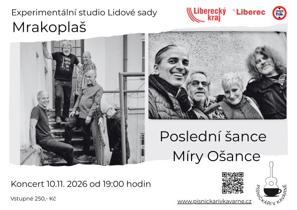 „Písničkáři v kavárně“ Mrakoplaš a Poslední šance Míry Ošance – divadlo, Hudba a Kino, Liberec – fotka 2