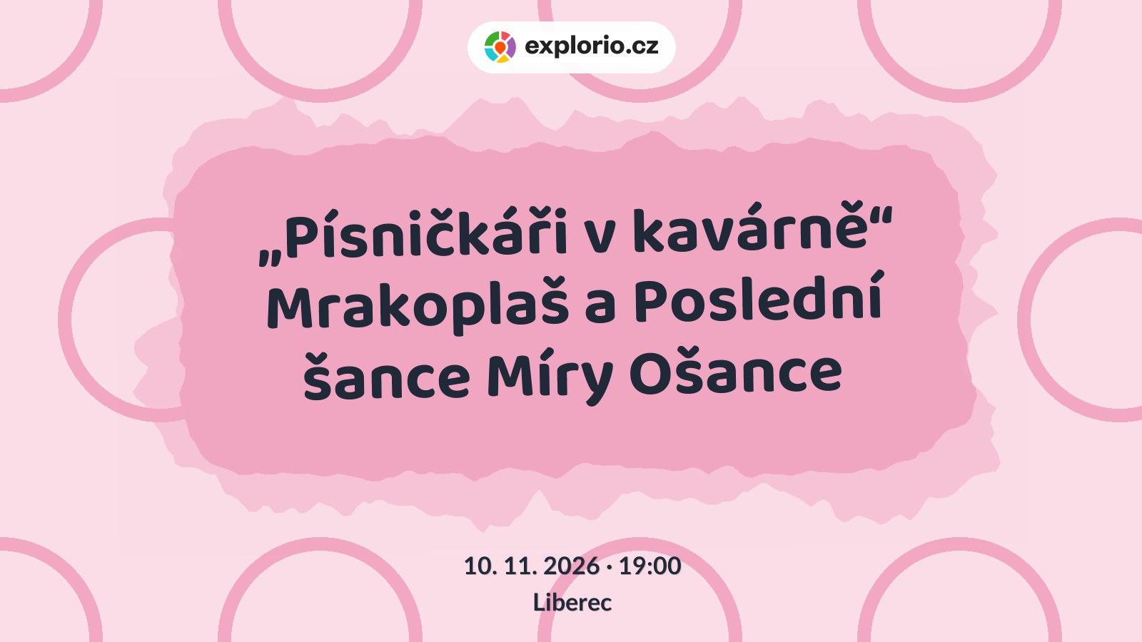„Písničkáři v kavárně“ Mrakoplaš a Poslední šance Míry Ošance – divadlo, Hudba a Kino, Liberec