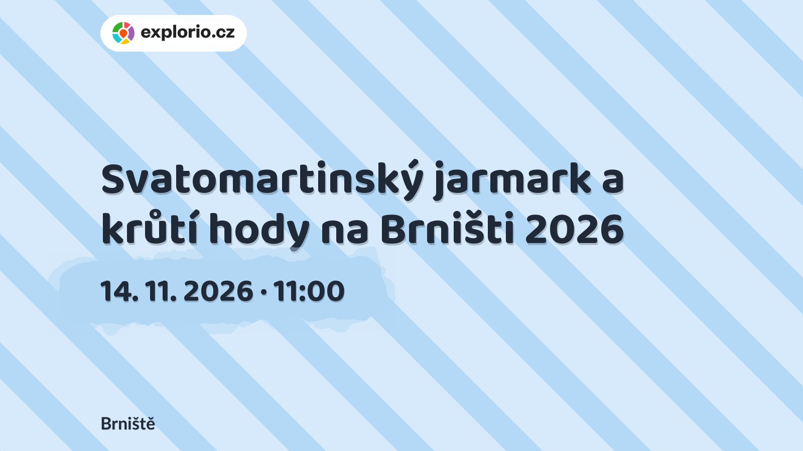 Svatomartinský jarmark a krůtí hody na Brništi 2026 – festivaly a Slavnosti, Brniště