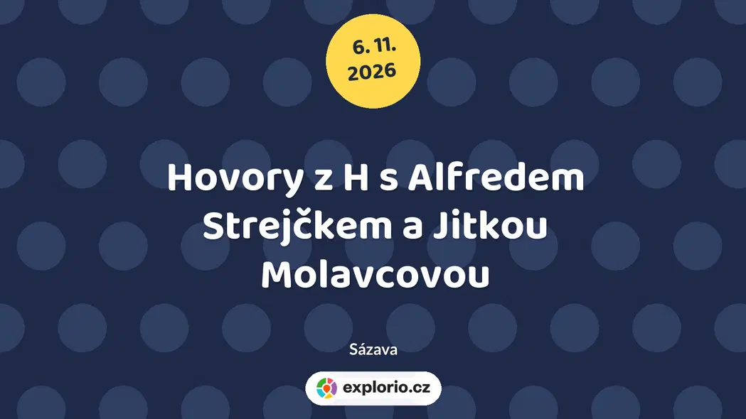 Hovory z H s Alfredem Strejčkem a Jitkou Molavcovou – divadlo, Hudba a Kino, Sázava