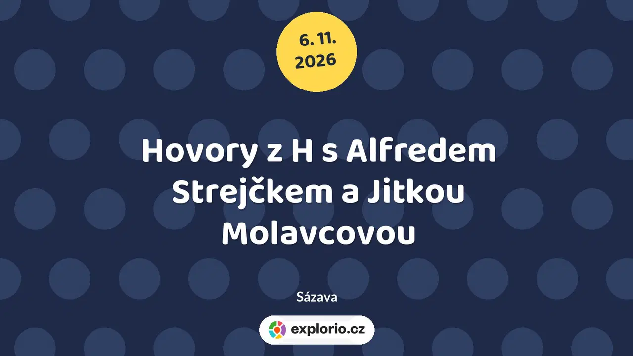 Hovory z H s Alfredem Strejčkem a Jitkou Molavcovou – divadlo, Hudba a Kino, Sázava