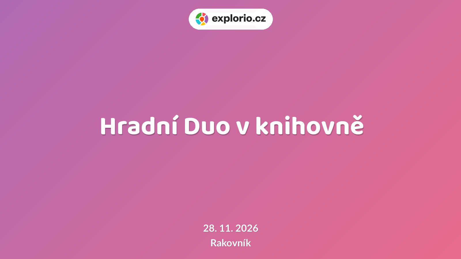 Hradní Duo v knihovně – divadlo, Hudba a Kino, Rakovník