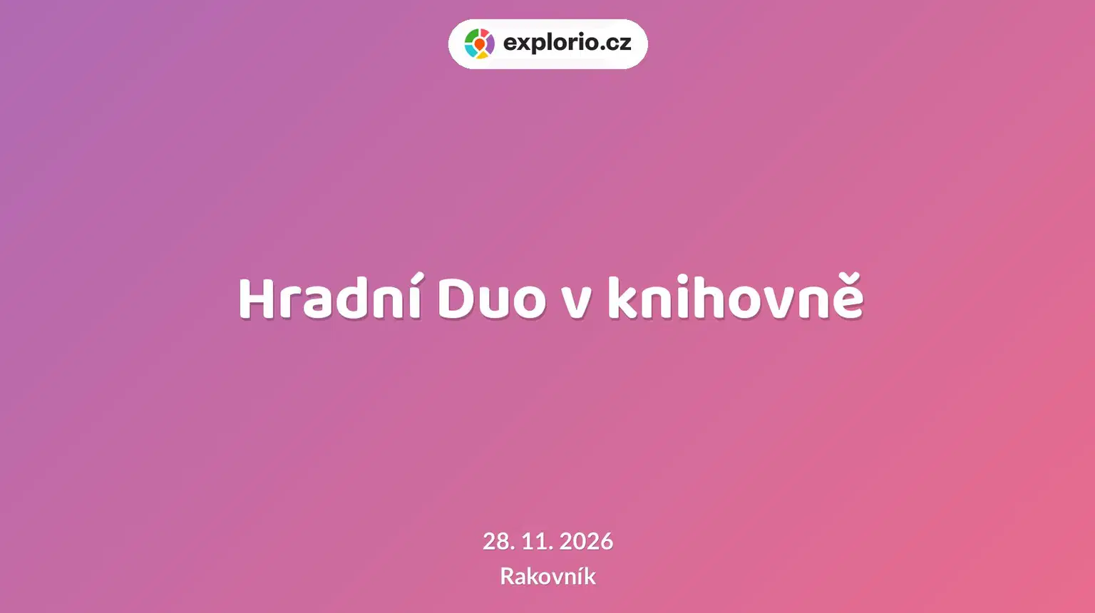 Hradní Duo v knihovně – divadlo, Hudba a Kino, Rakovník