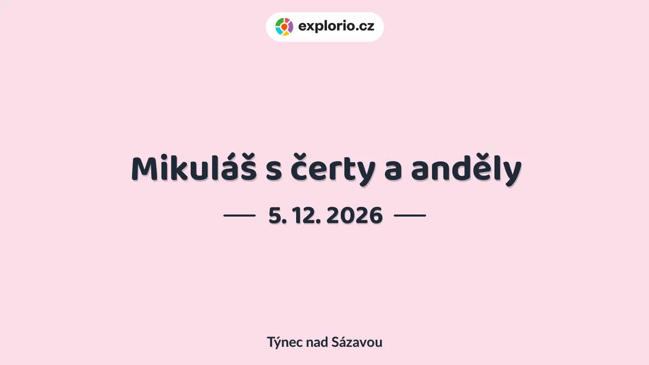 Mikuláš s čerty a anděly – festivaly a Slavnosti, Týnec nad Sázavou