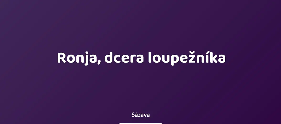 Ronja, dcera loupežníka – divadlo, Hudba a Kino, Sázava