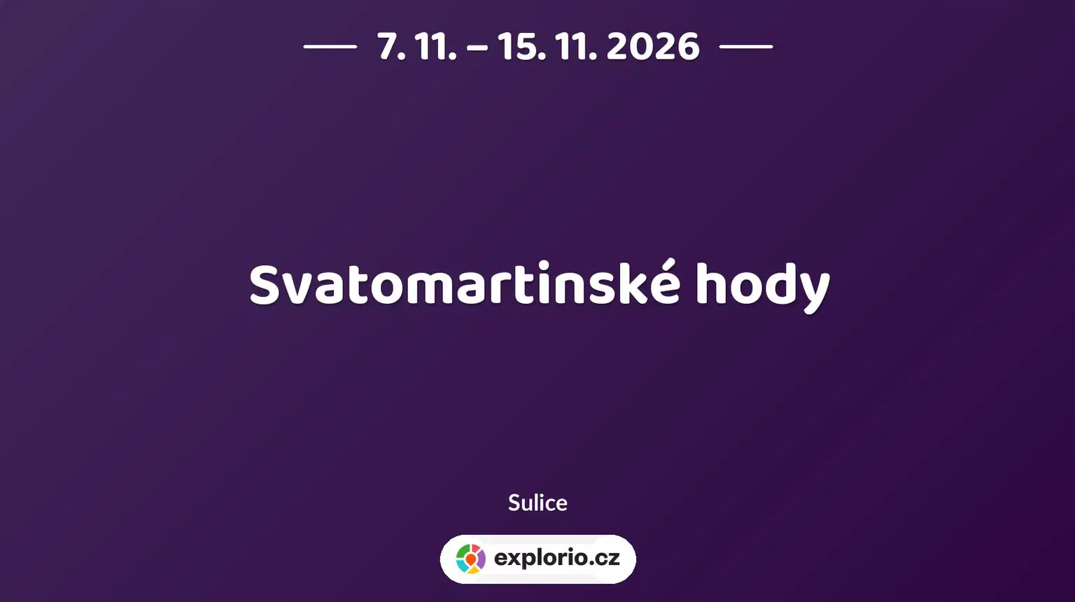 Svatomartinské hody – festivaly a Slavnosti, Sulice