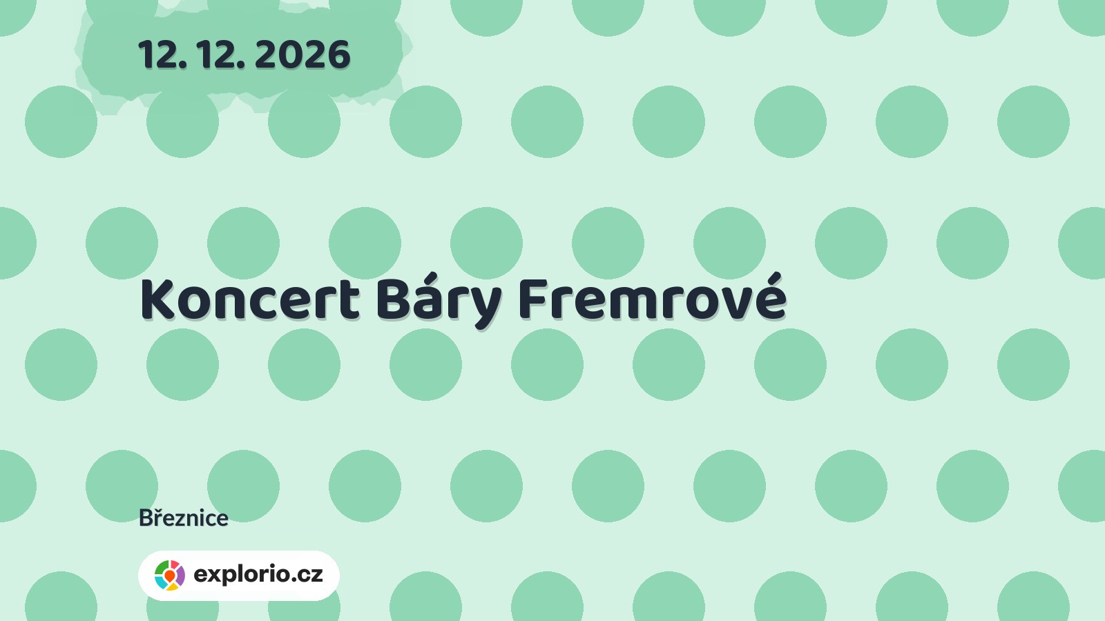 Koncert Báry Fremrové – divadlo, Hudba a Kino, Březnice