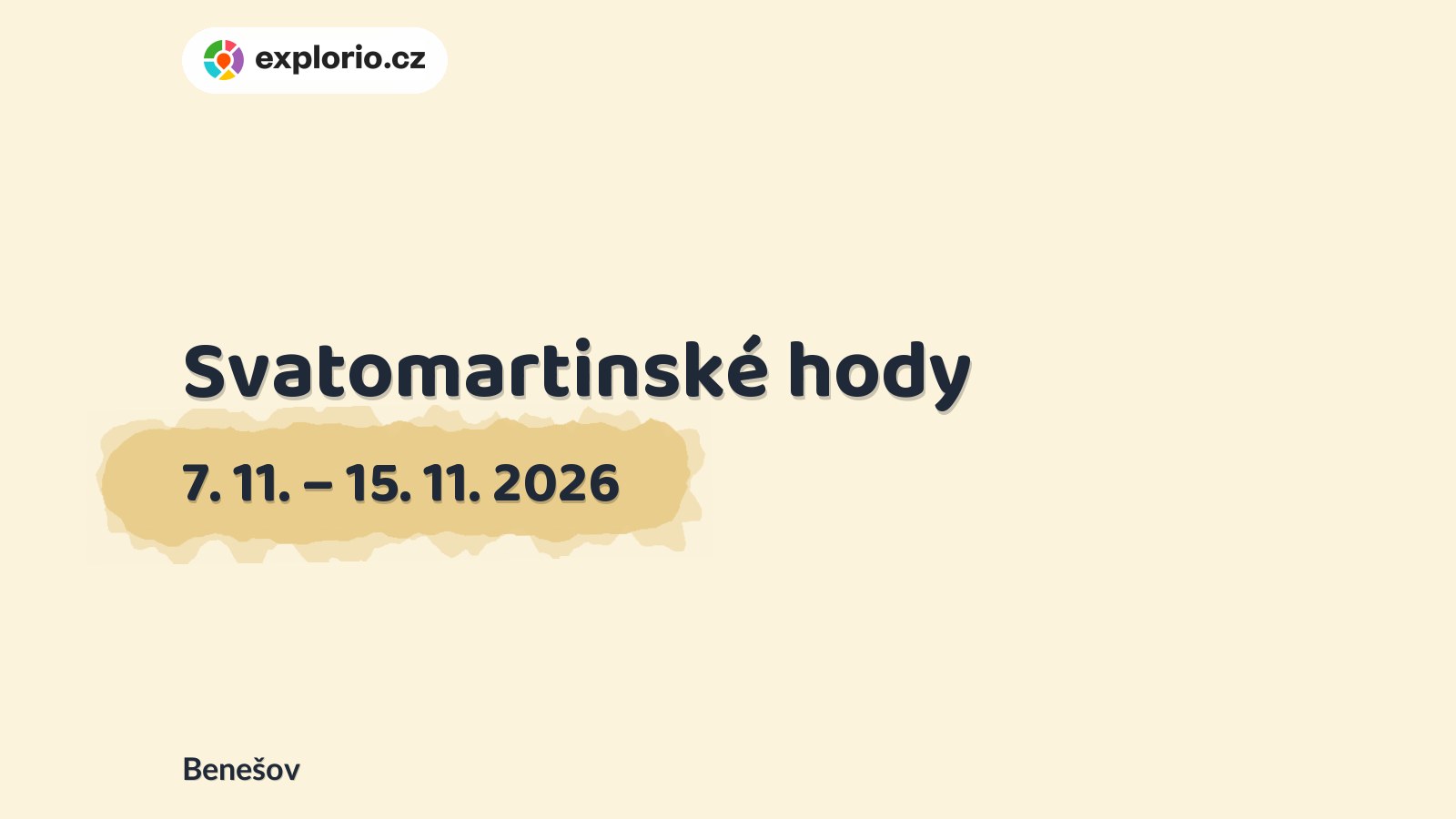 Svatomartinské hody – festivaly a Slavnosti, Benešov