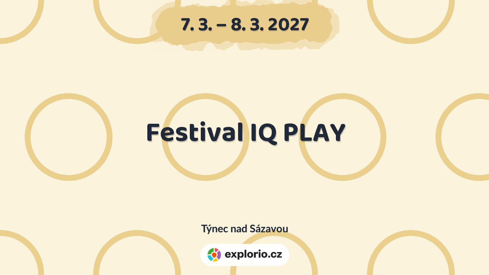 Festival IQ PLAY – tvořivé dílny a Workshopy, Týnec nad Sázavou