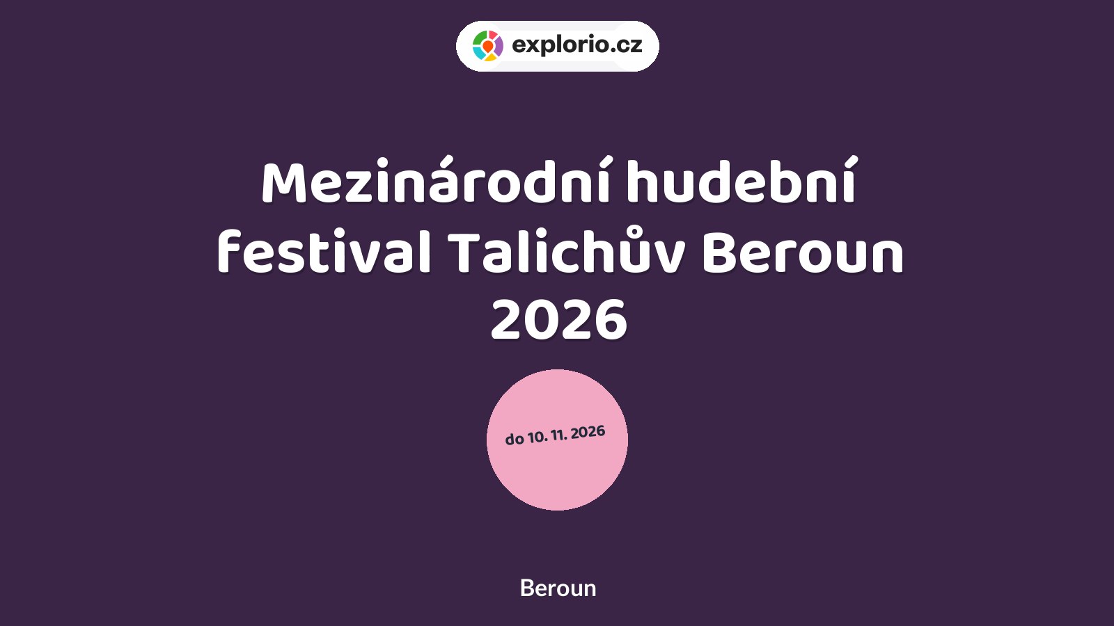 Mezinárodní hudební festival Talichův Beroun 2026 – divadlo, Hudba a Kino, Beroun