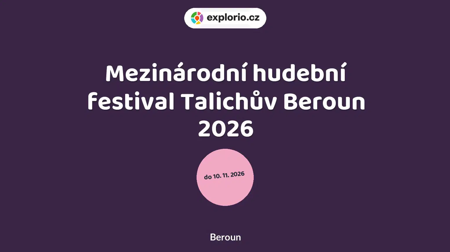 Mezinárodní hudební festival Talichův Beroun 2026 – divadlo, Hudba a Kino, Beroun