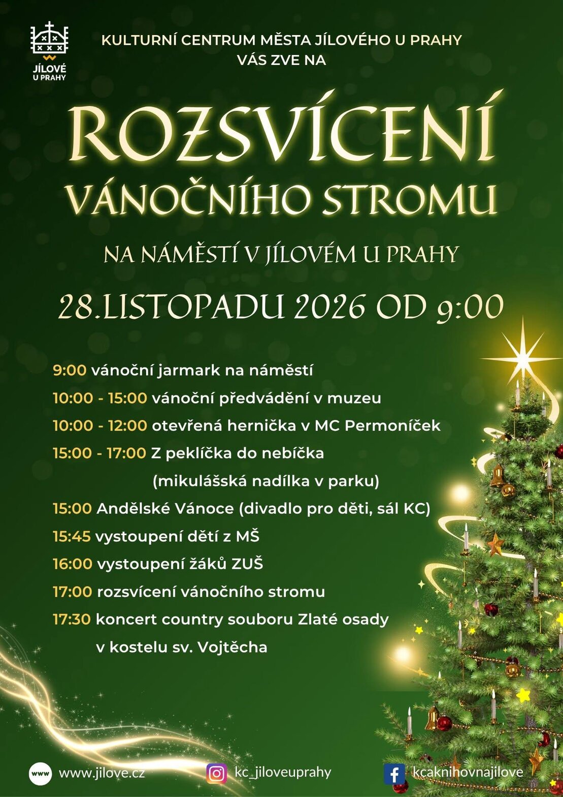 Rozsvícení vánočního stromu – festivaly a Slavnosti, Jílové u Prahy – fotka 2