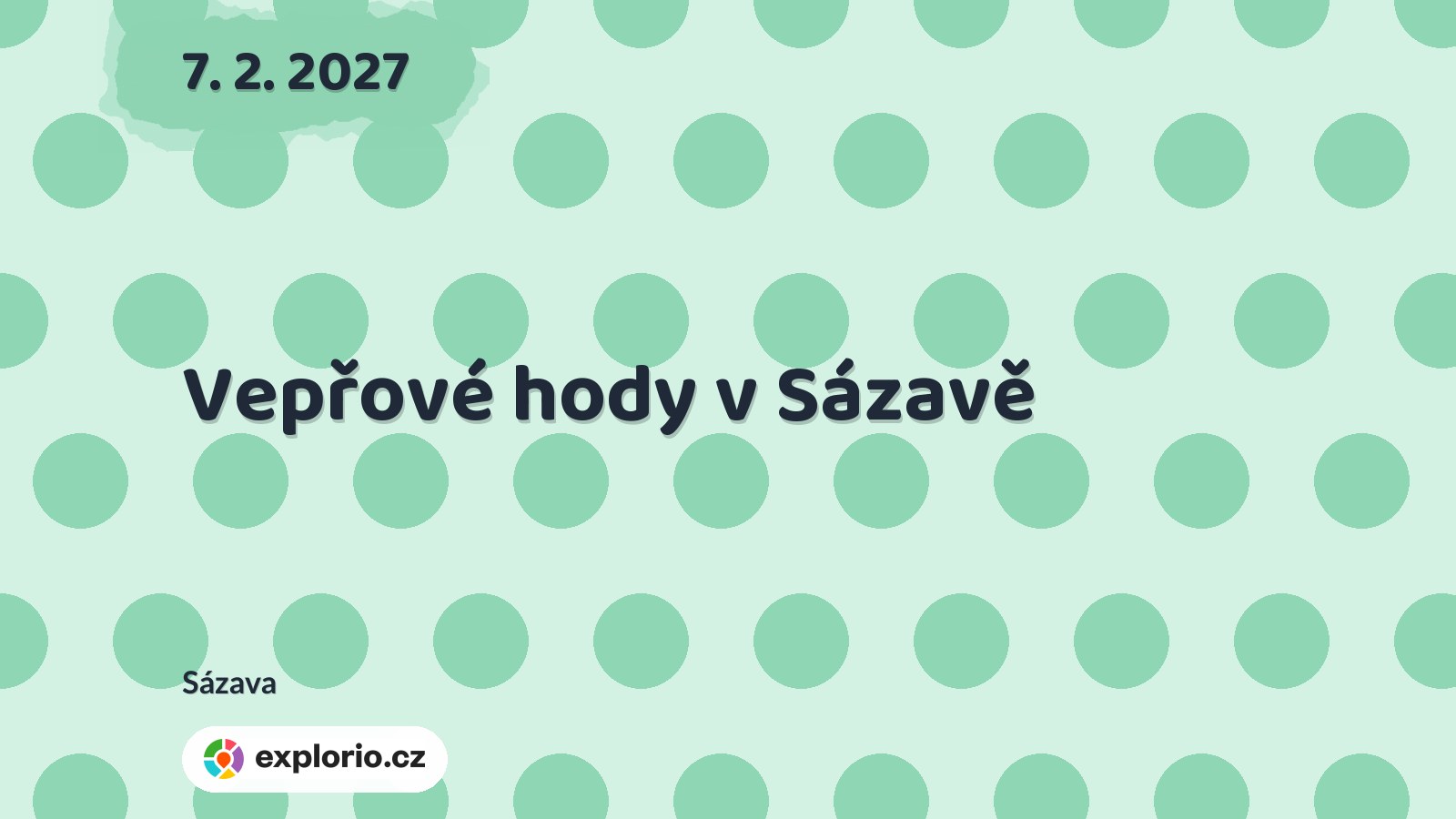 Vepřové hody v Sázavě – festivaly a Slavnosti, Sázava