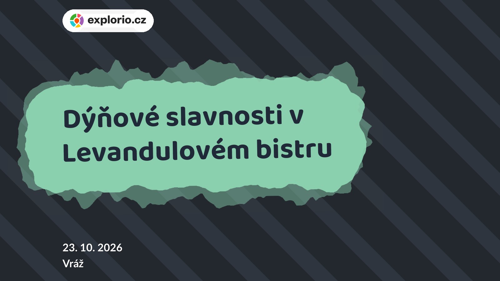 Dýňové slavnosti v Levandulovém bistru – tvořivé dílny a Workshopy, Vráž