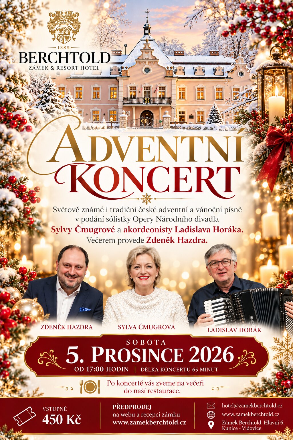 Adventní koncert na zámku Berchtold – divadlo, Hudba a Kino, Kunice – fotka 2