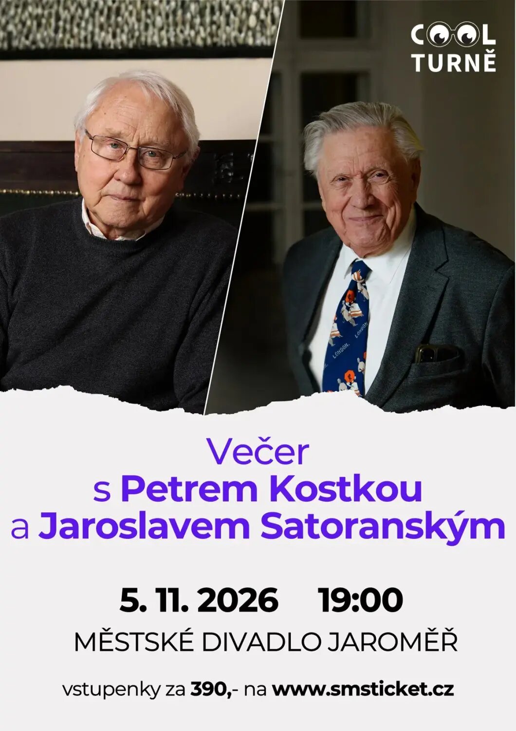 VEČER S PETREM KOSTKOU A JAROSLAVEM SATORANSKÝM – divadlo, Hudba a Kino, Jaroměř – fotka 2