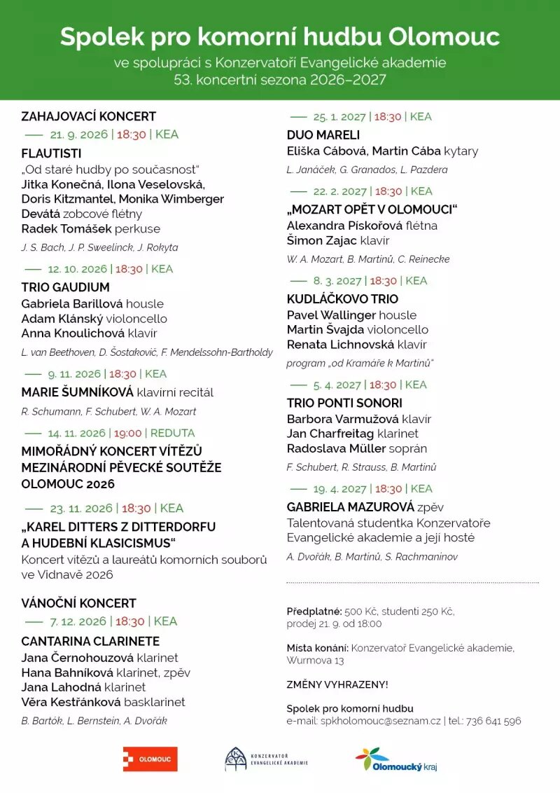 Marie Šumníková - klavírní recitál – divadlo, Hudba a Kino, Olomouc – fotka 2