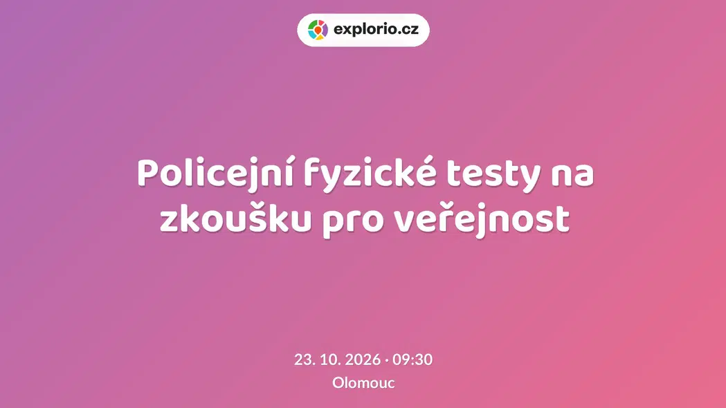 Policejní fyzické testy na zkoušku pro veřejnost – sport a Pohyb, Olomouc