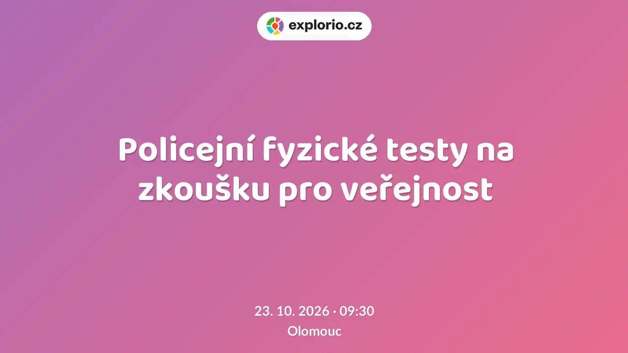 Policejní fyzické testy na zkoušku pro veřejnost – sport a Pohyb, Olomouc