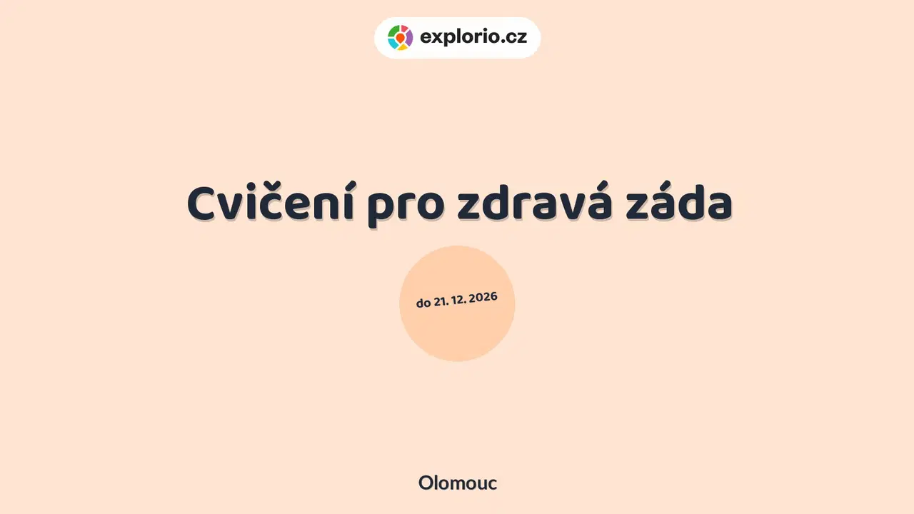 Cvičení pro zdravá záda – sport a Pohyb, Olomouc