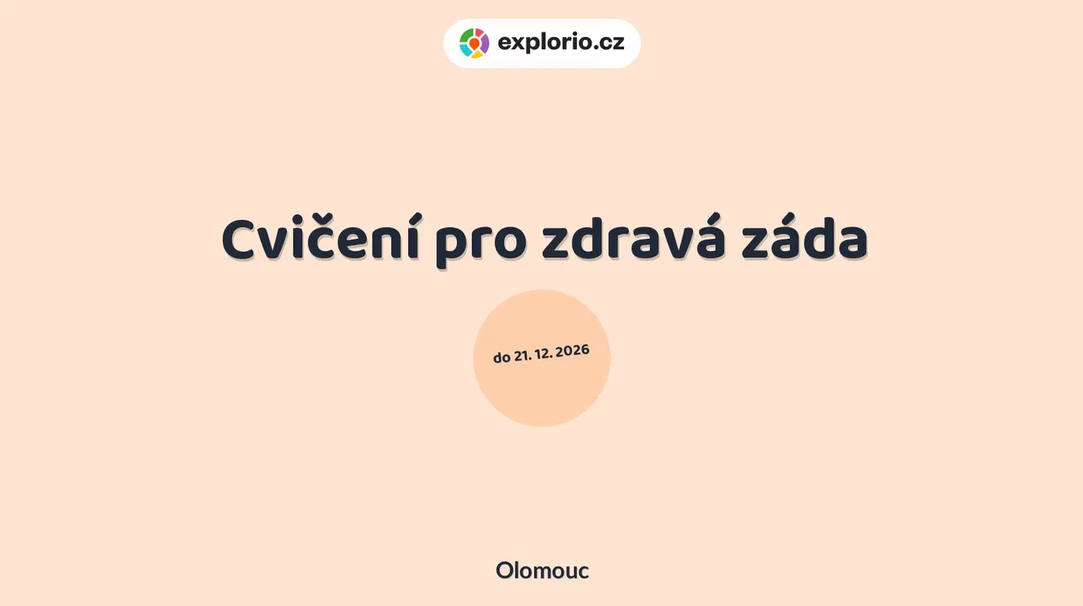 Cvičení pro zdravá záda – sport a Pohyb, Olomouc