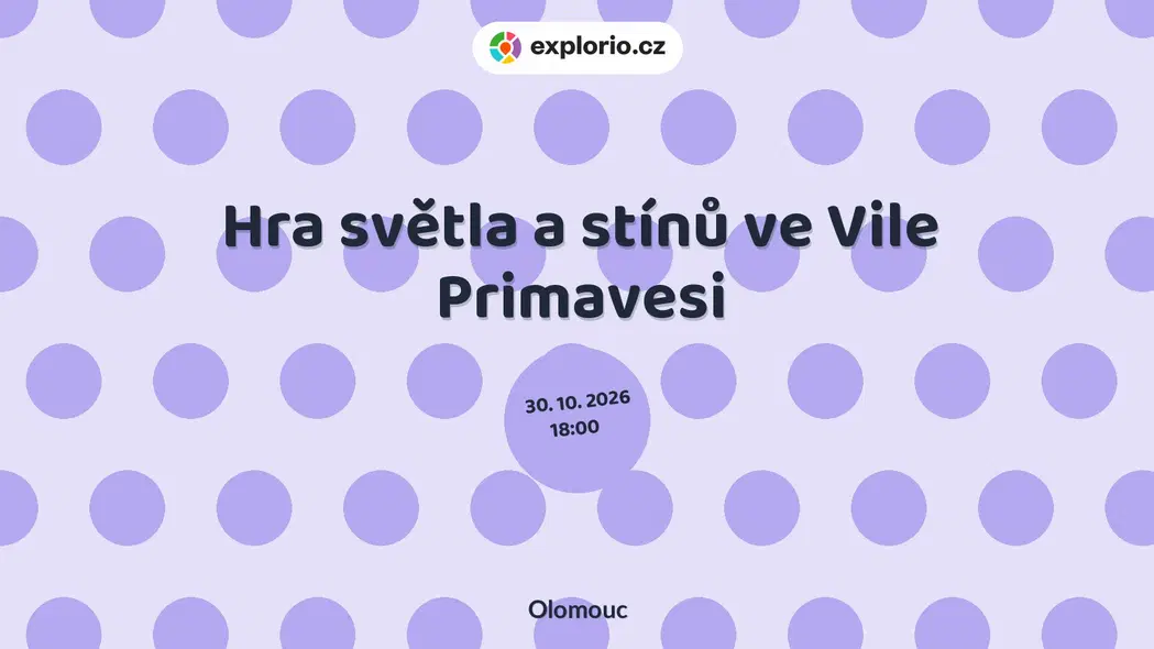 Hra světla a stínů ve Vile Primavesi – prohlídky a Muzea, Olomouc