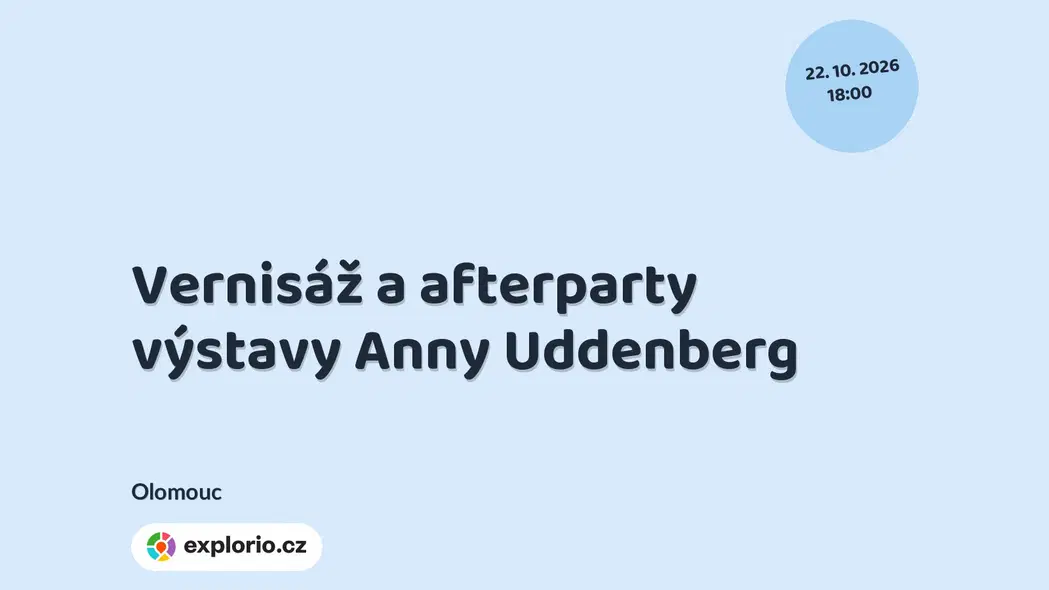 Vernisáž a afterparty výstavy Anny Uddenberg – prohlídky a Muzea, Olomouc