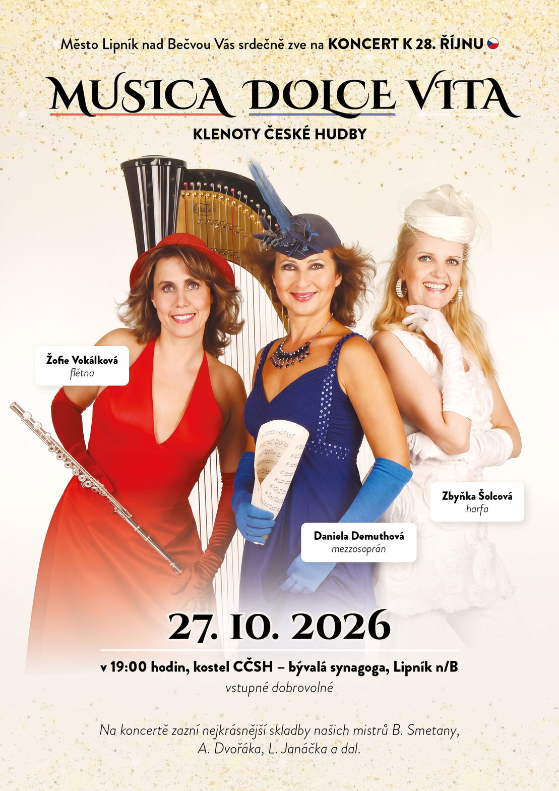 KONCERT K 28. ŘÍJNU: MUSICA DOLCE VITA – divadlo, Hudba a Kino, Lipník nad Bečvou – fotka 2