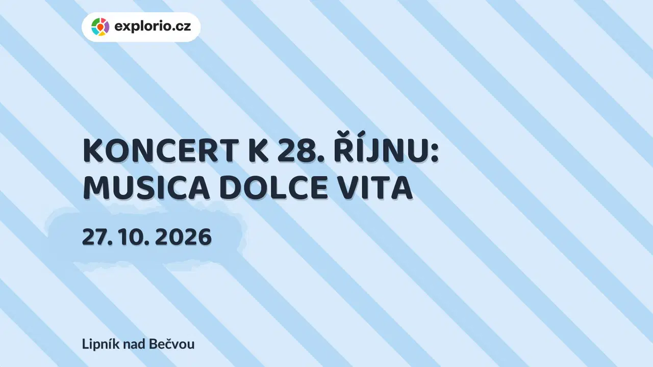 KONCERT K 28. ŘÍJNU: MUSICA DOLCE VITA – divadlo, Hudba a Kino, Lipník nad Bečvou