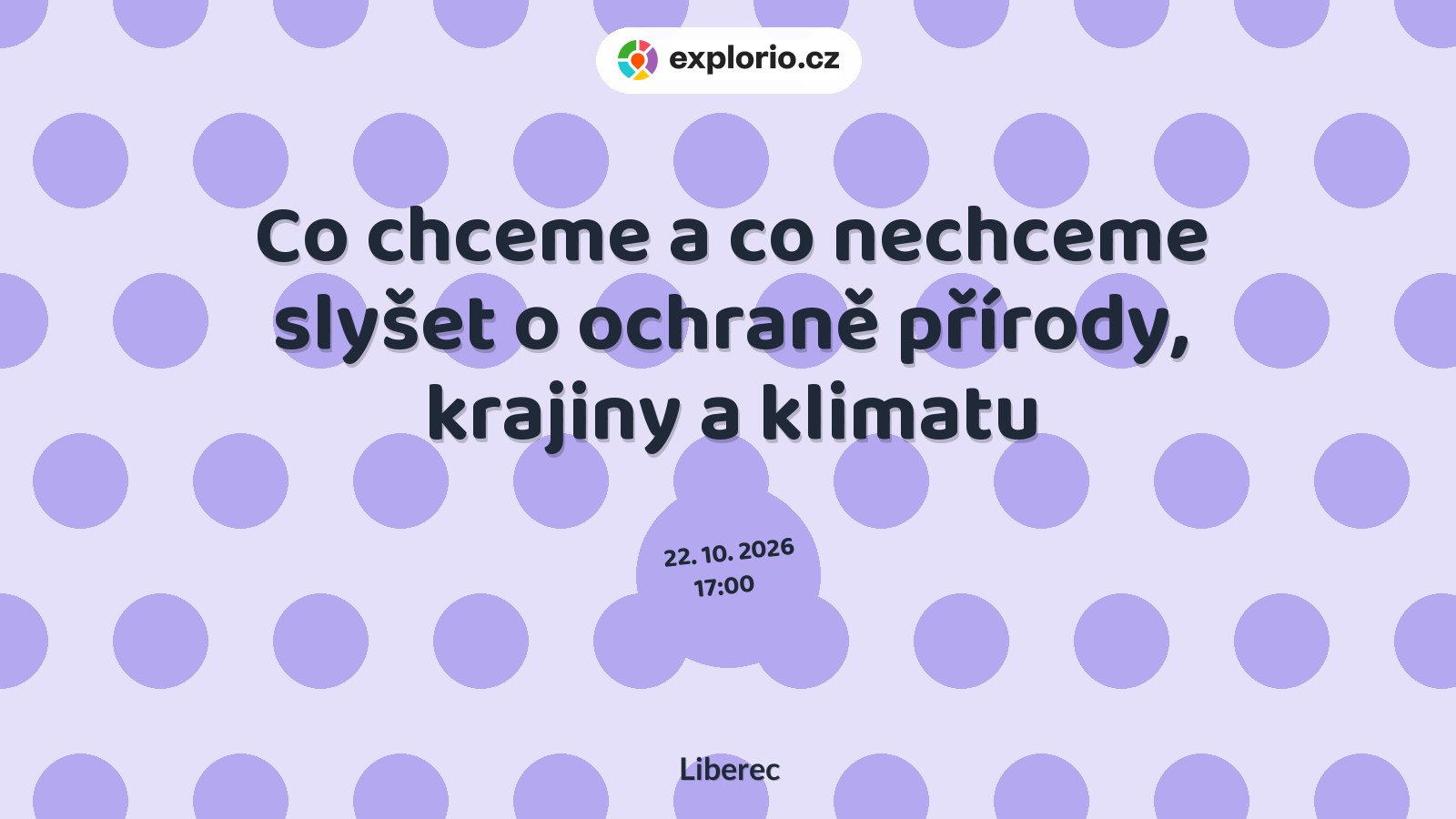 Co chceme a co nechceme slyšet o ochraně přírody, krajiny a klimatu – prohlídky a Muzea, Liberec