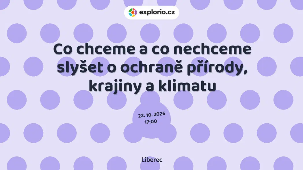 Co chceme a co nechceme slyšet o ochraně přírody, krajiny a klimatu – prohlídky a Muzea, Liberec