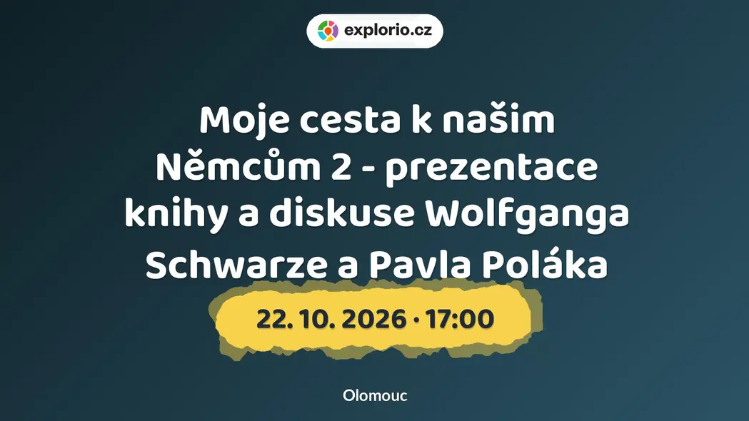 Moje cesta k našim Němcům 2 - prezentace knihy a diskuse Wolfganga Schwarze a Pavla Poláka – divadlo, Hudba a Kino, Olomouc