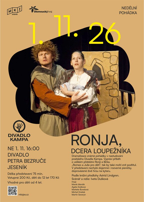 RONJA DCERA LOUPEŽNÍKA – divadlo, Hudba a Kino, Jeseník – fotka 2