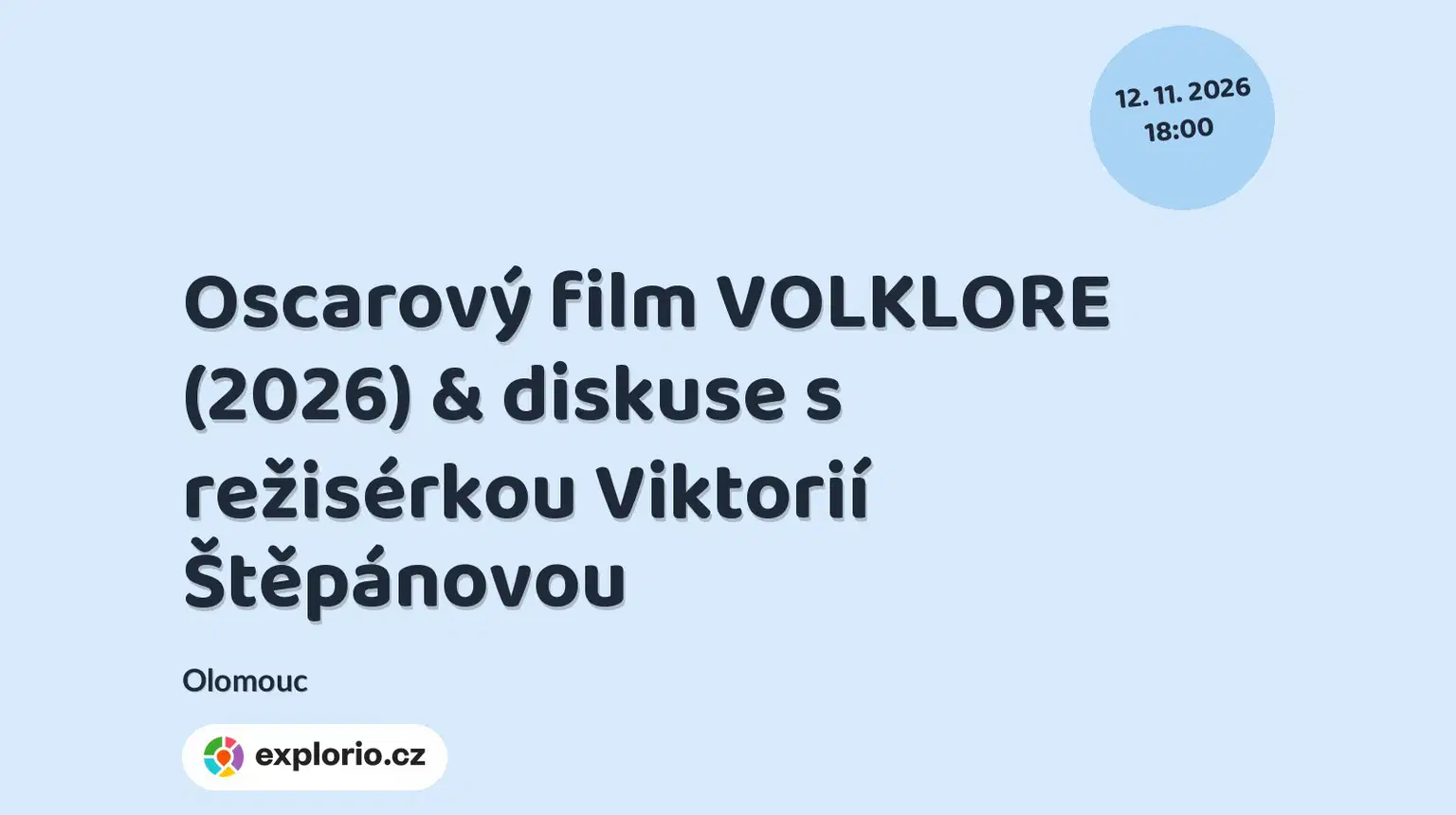 Oscarový film VOLKLORE (2026) & diskuse s režisérkou Viktorií Štěpánovou – divadlo, Hudba a Kino, Olomouc