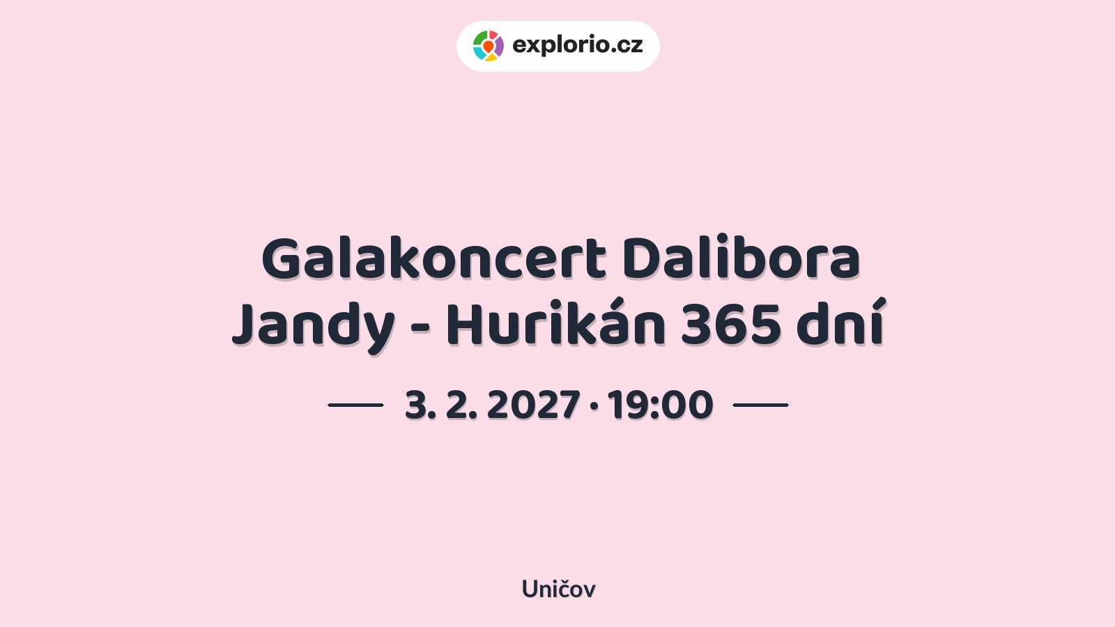 Galakoncert Dalibora Jandy - Hurikán 365 dní – divadlo, Hudba a Kino, Uničov
