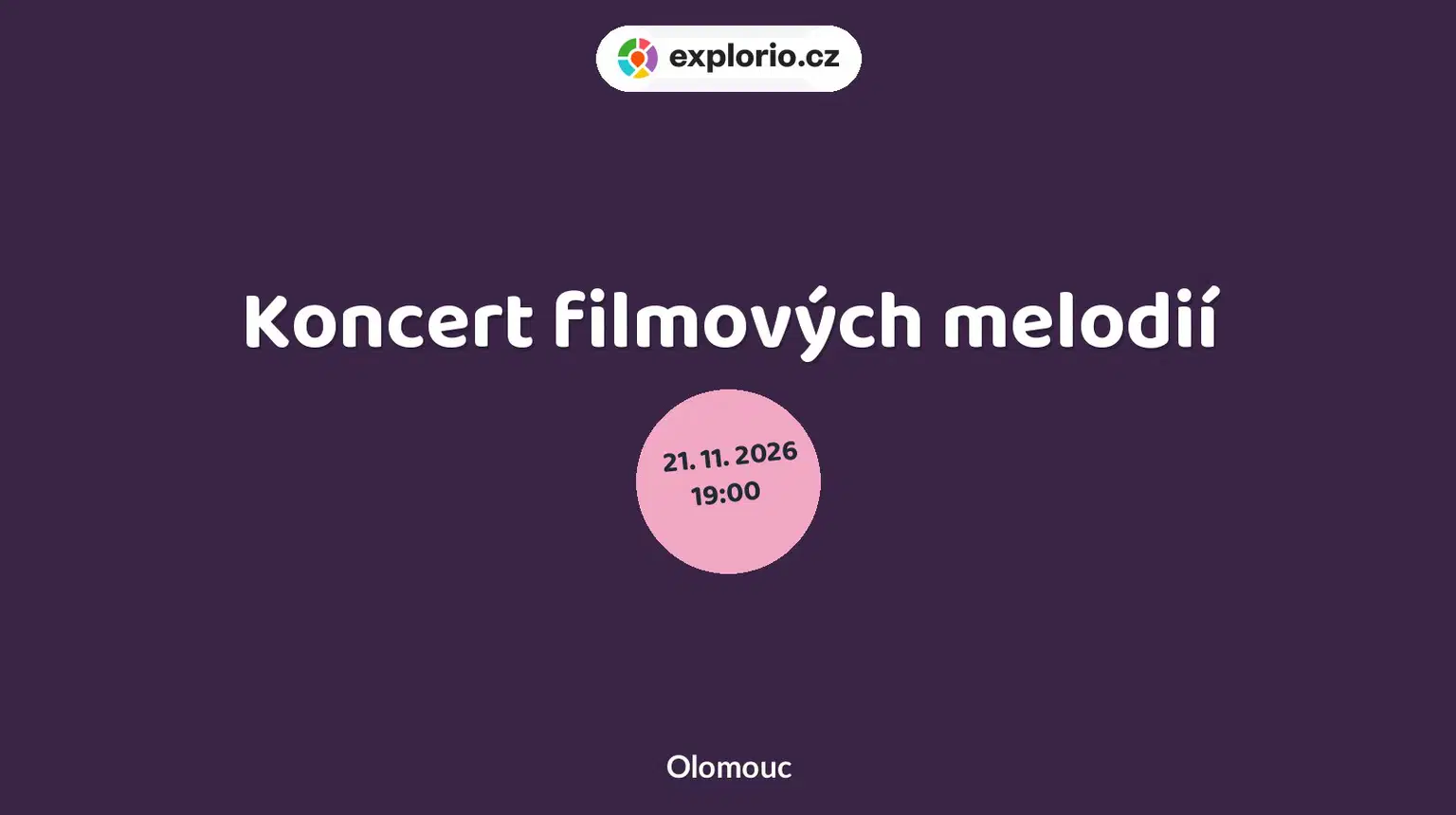 Koncert filmových melodií – divadlo, Hudba a Kino, Olomouc