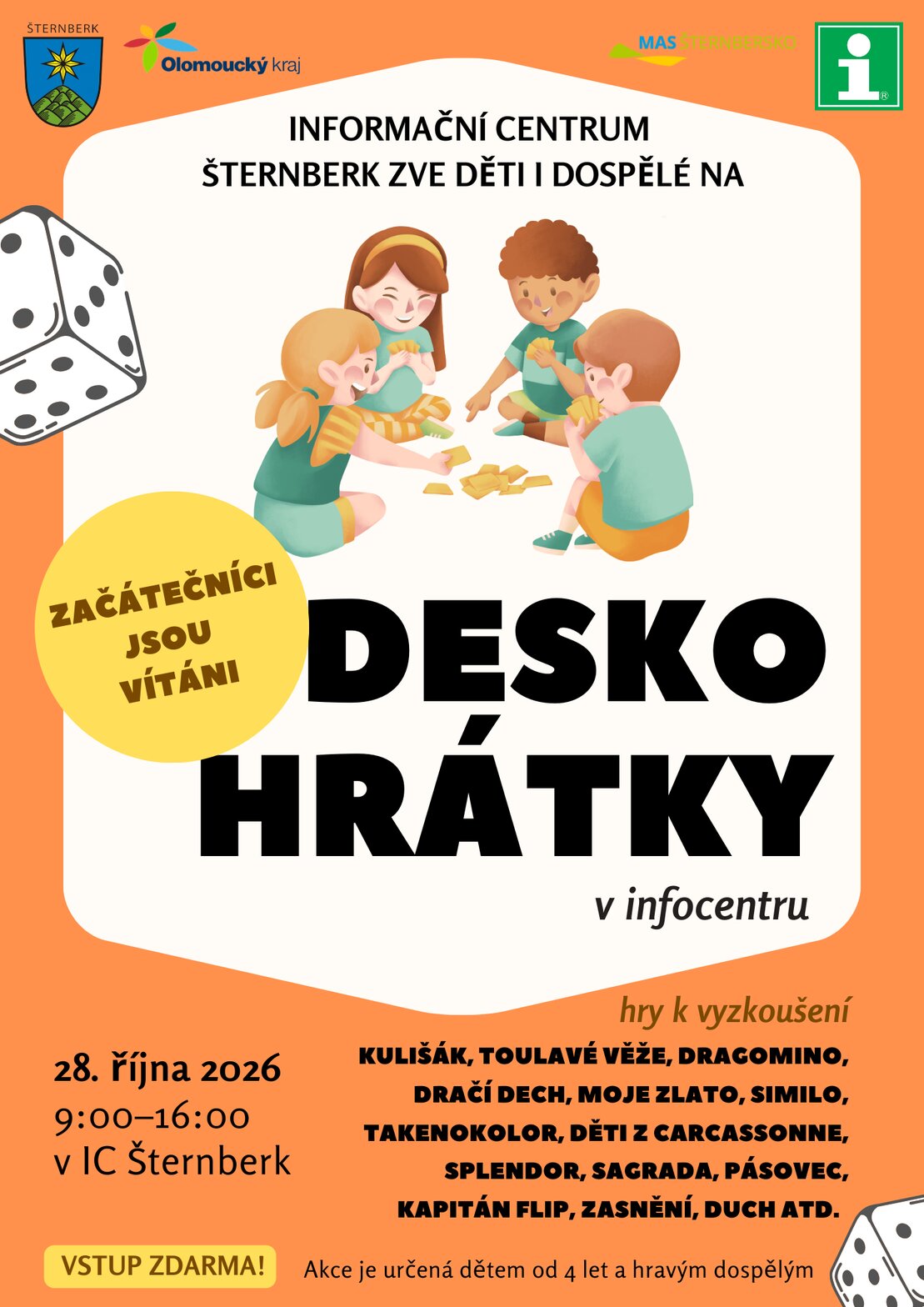 Deskohrátky v infocentru – tvořivé dílny a Workshopy, Šternberk – fotka 2