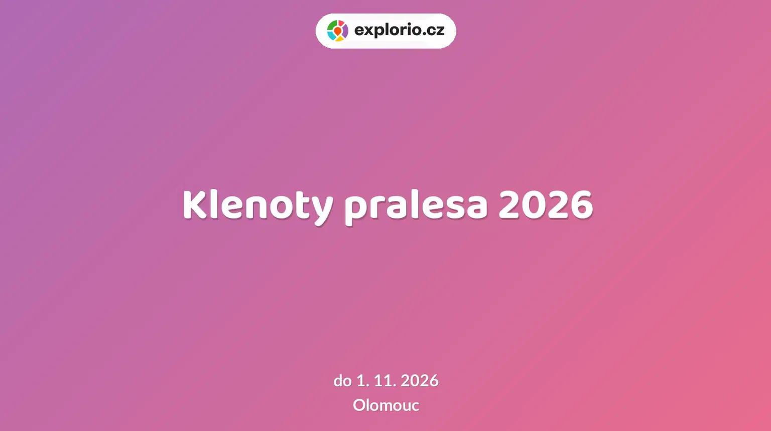 Klenoty pralesa 2026 – prohlídky a Muzea, Olomouc