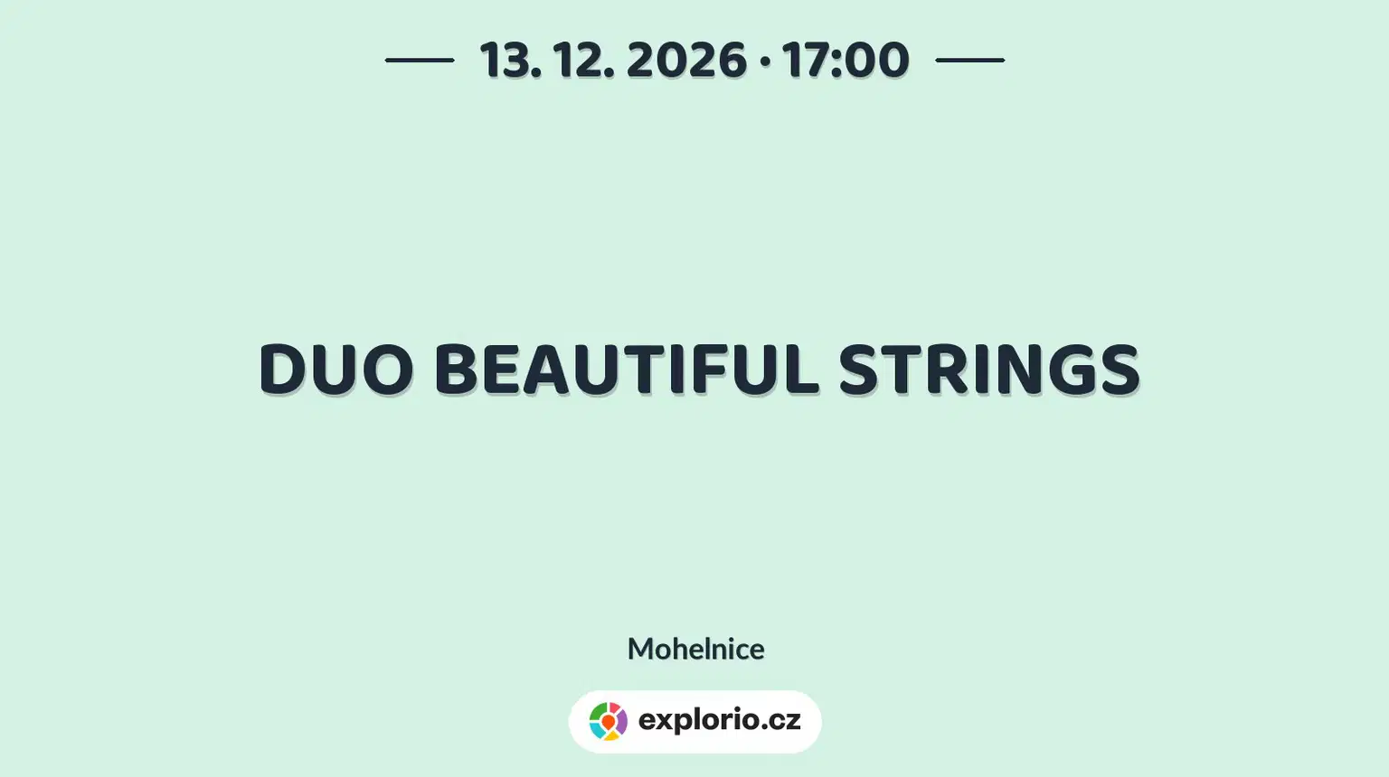 DUO BEAUTIFUL STRINGS – divadlo, Hudba a Kino, Mohelnice