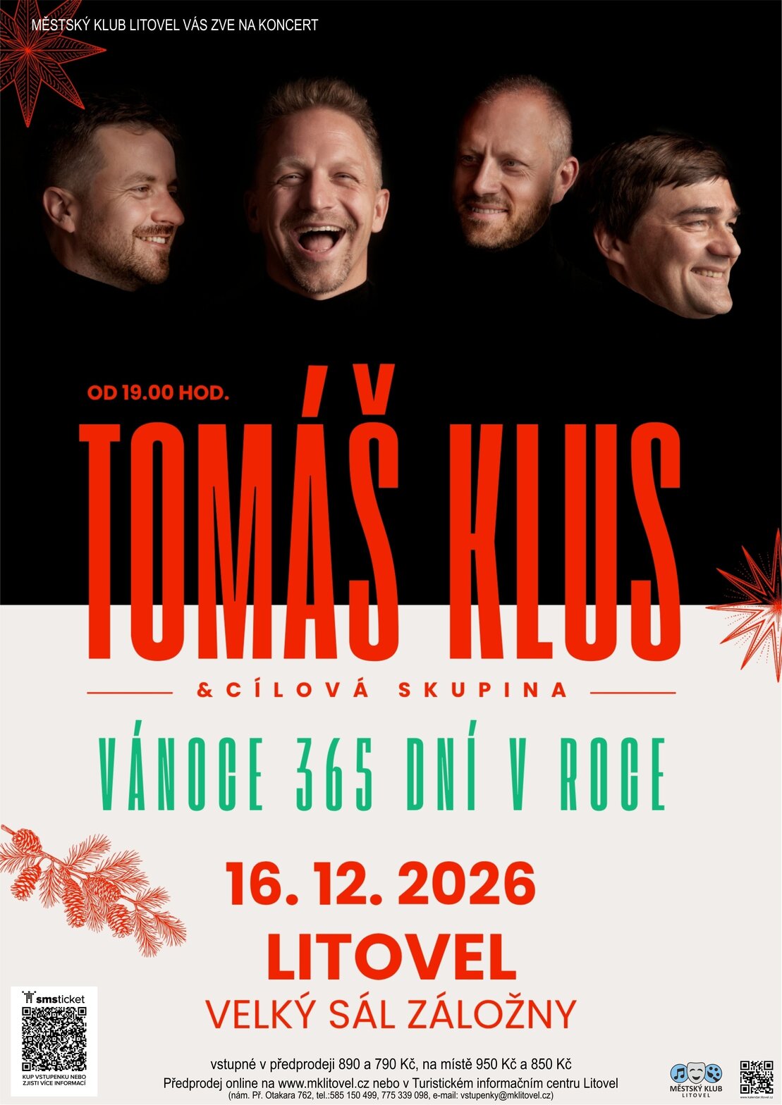 TOMÁŠ KLUS & CÍLOVÁ SKUPINA – VÁNOČNÍ KONCERT – divadlo, Hudba a Kino, Litovel – fotka 2