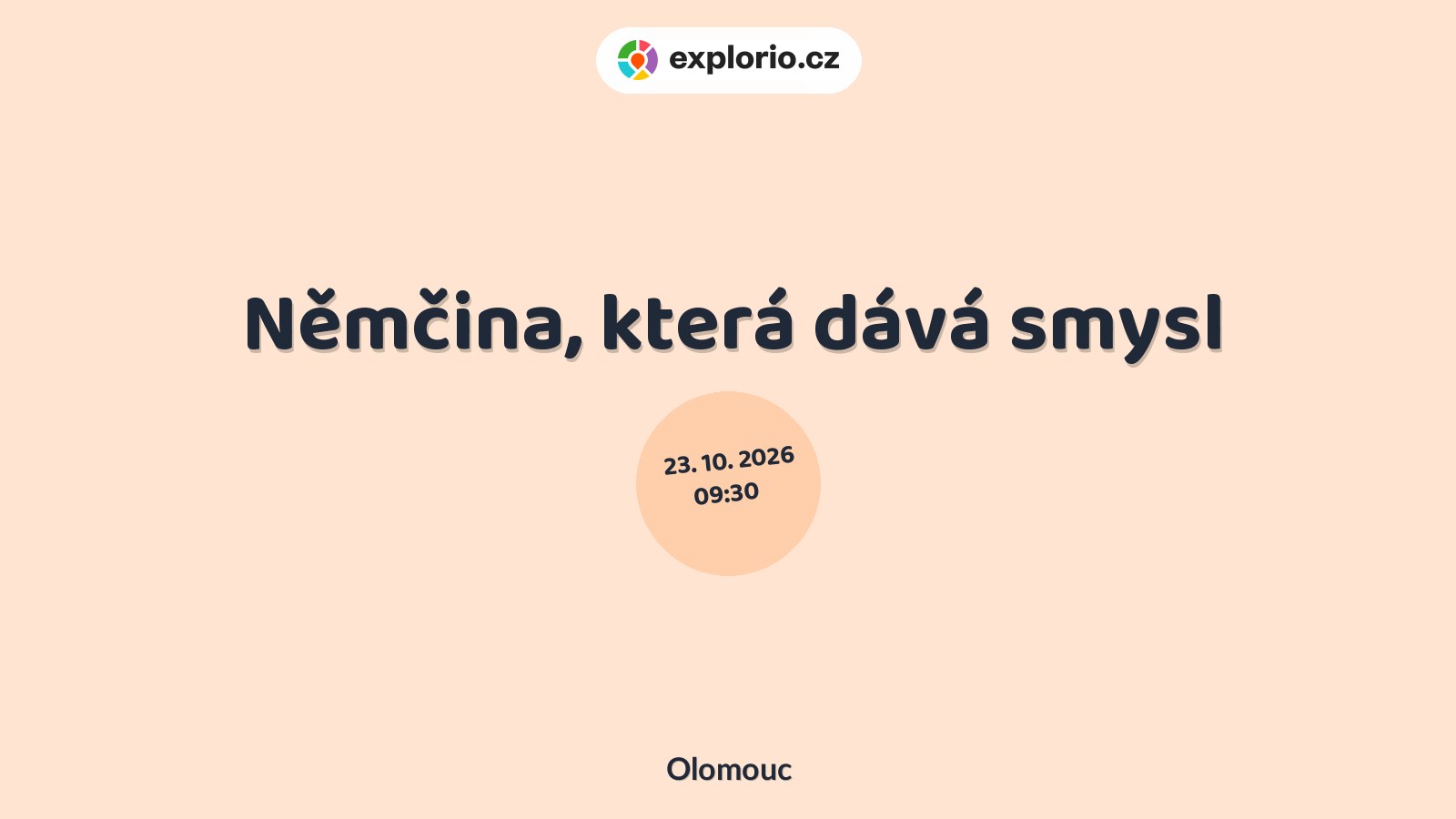 Němčina, která dává smysl – tvořivé dílny a Workshopy, Olomouc